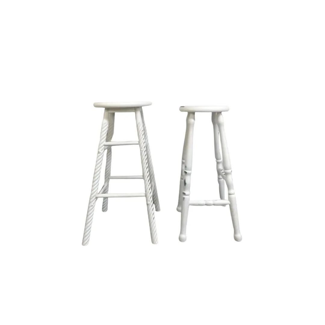 Vintage Stool - White