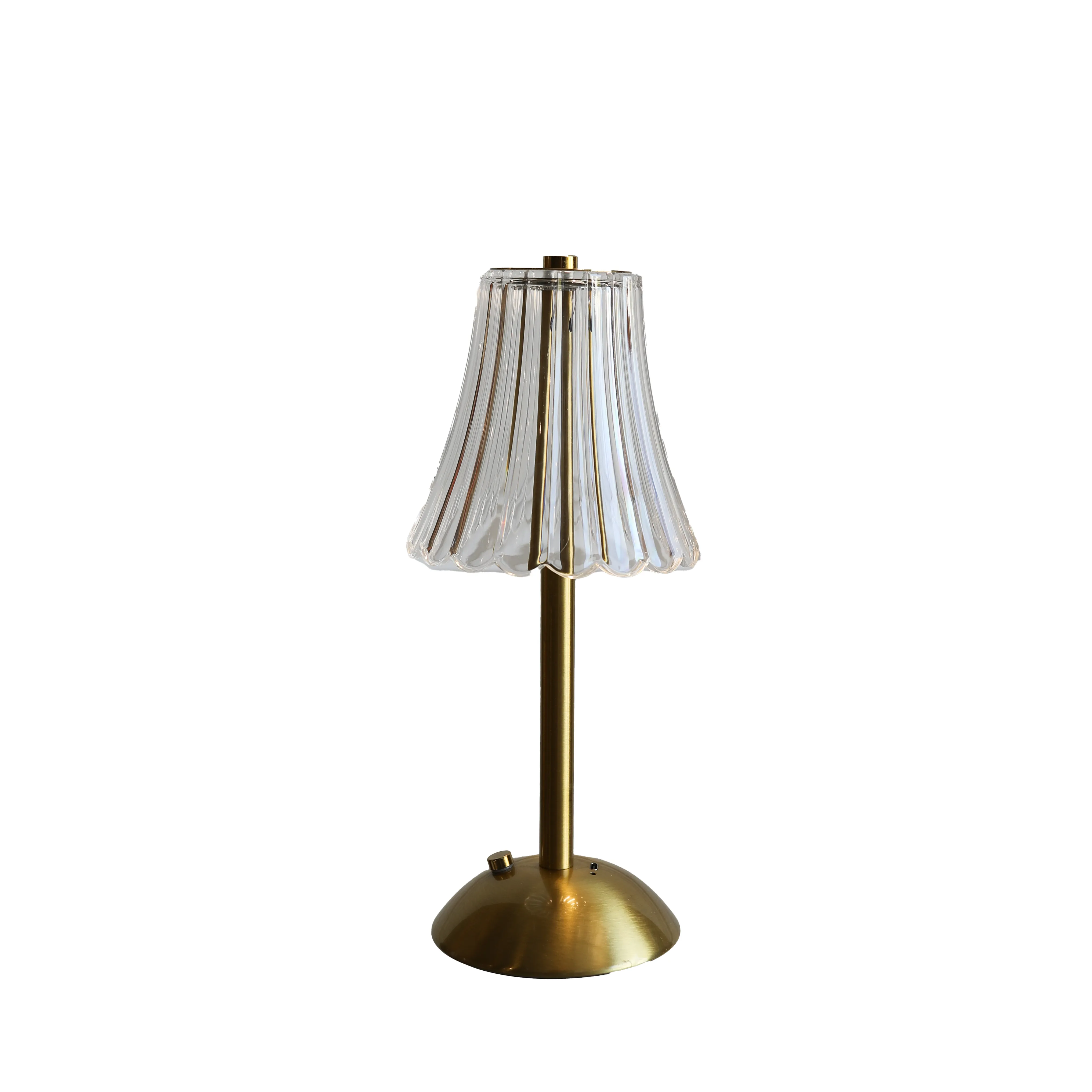 Fluted Table Lamp - Gold