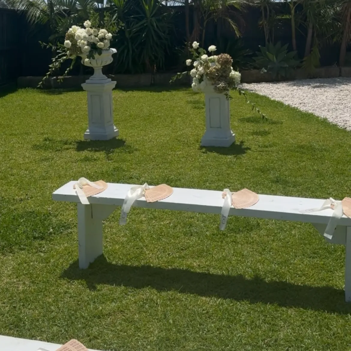 White Timber Bench - 1.8m