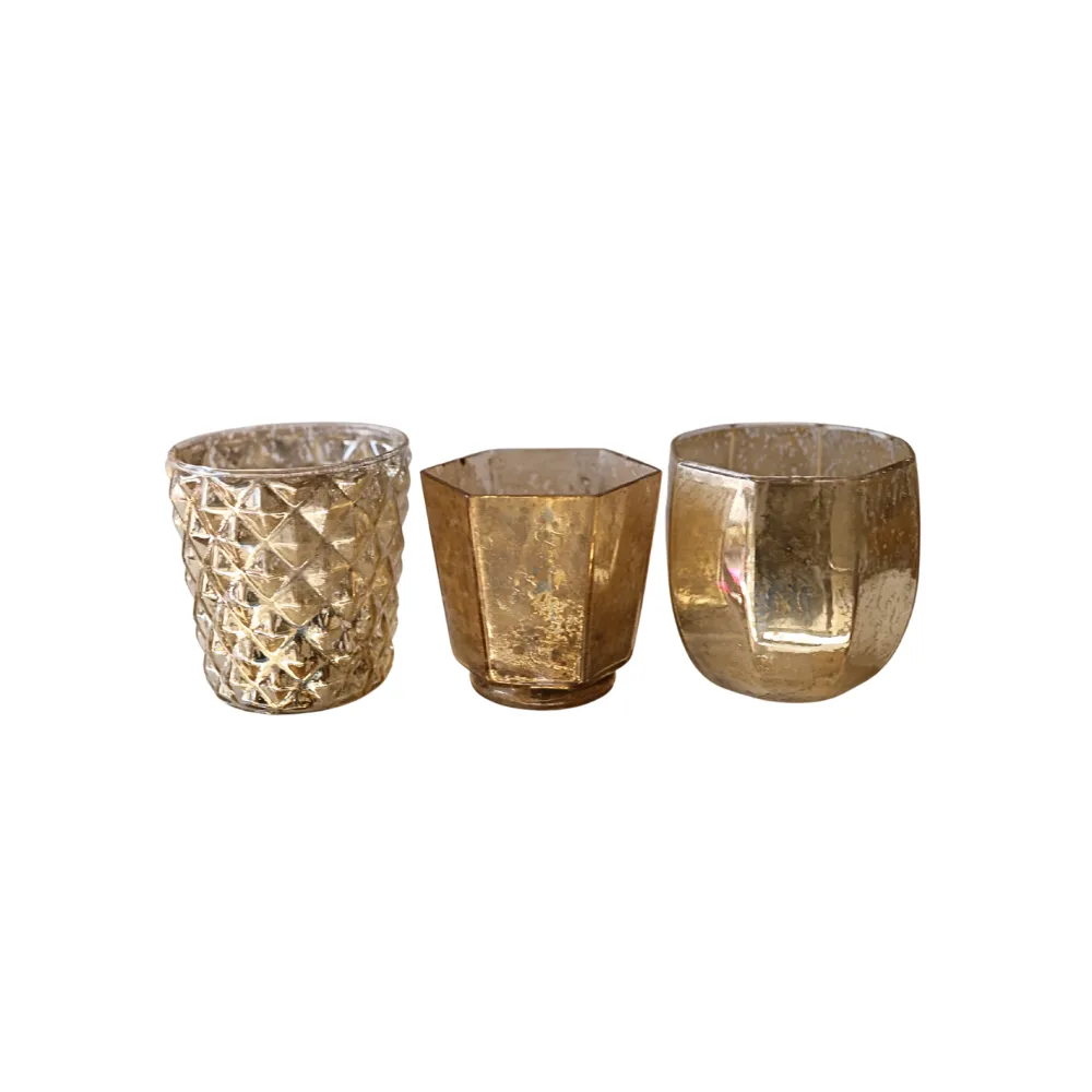 Votive - Vintage Glass - Gold