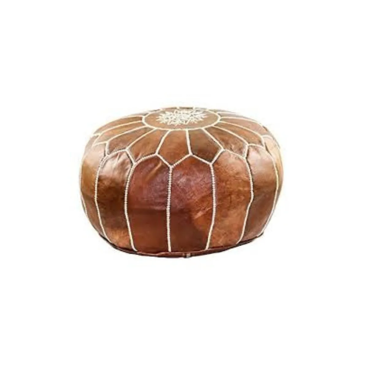 Pouffe - Tan Leather