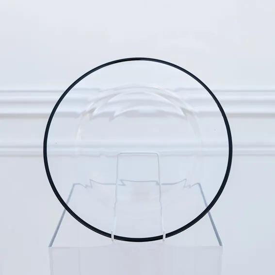 Charger Plate - Glass with Black Trim