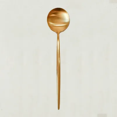 Brushed Gold - Dessert Spoon