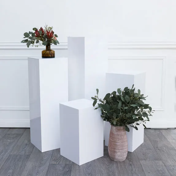 White Acrylic Plinths