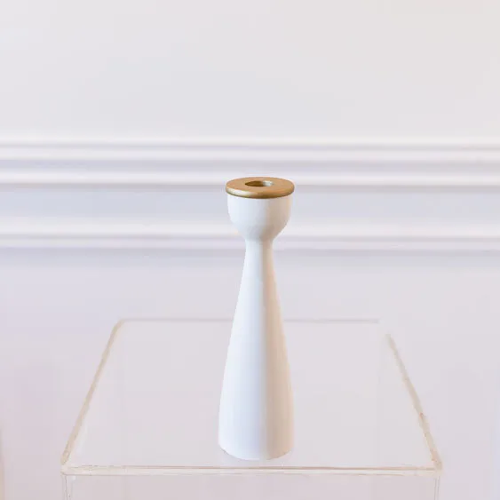 White Modern Taper - Medium