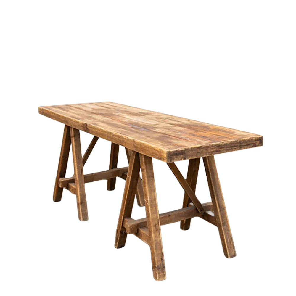 Dining Timber Trestle Table - Narrow