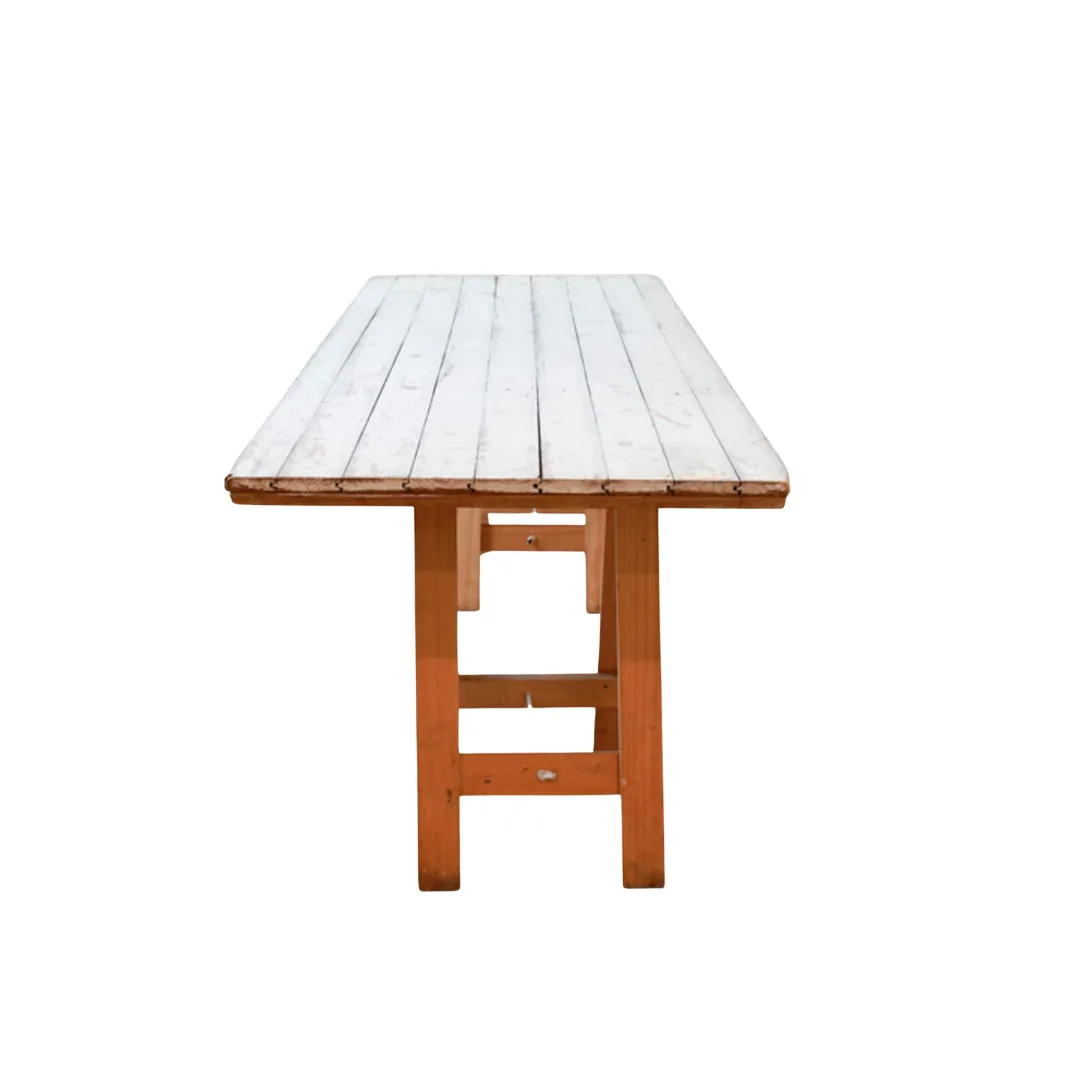 Rustic White Timber Trestle - 2.25m