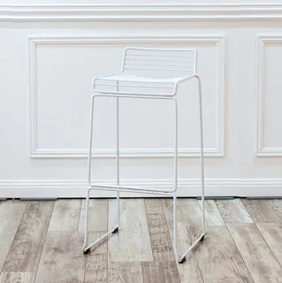 Wire Bar Stool - White