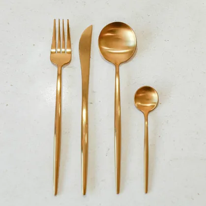 Brushed Gold Cutlery - Set