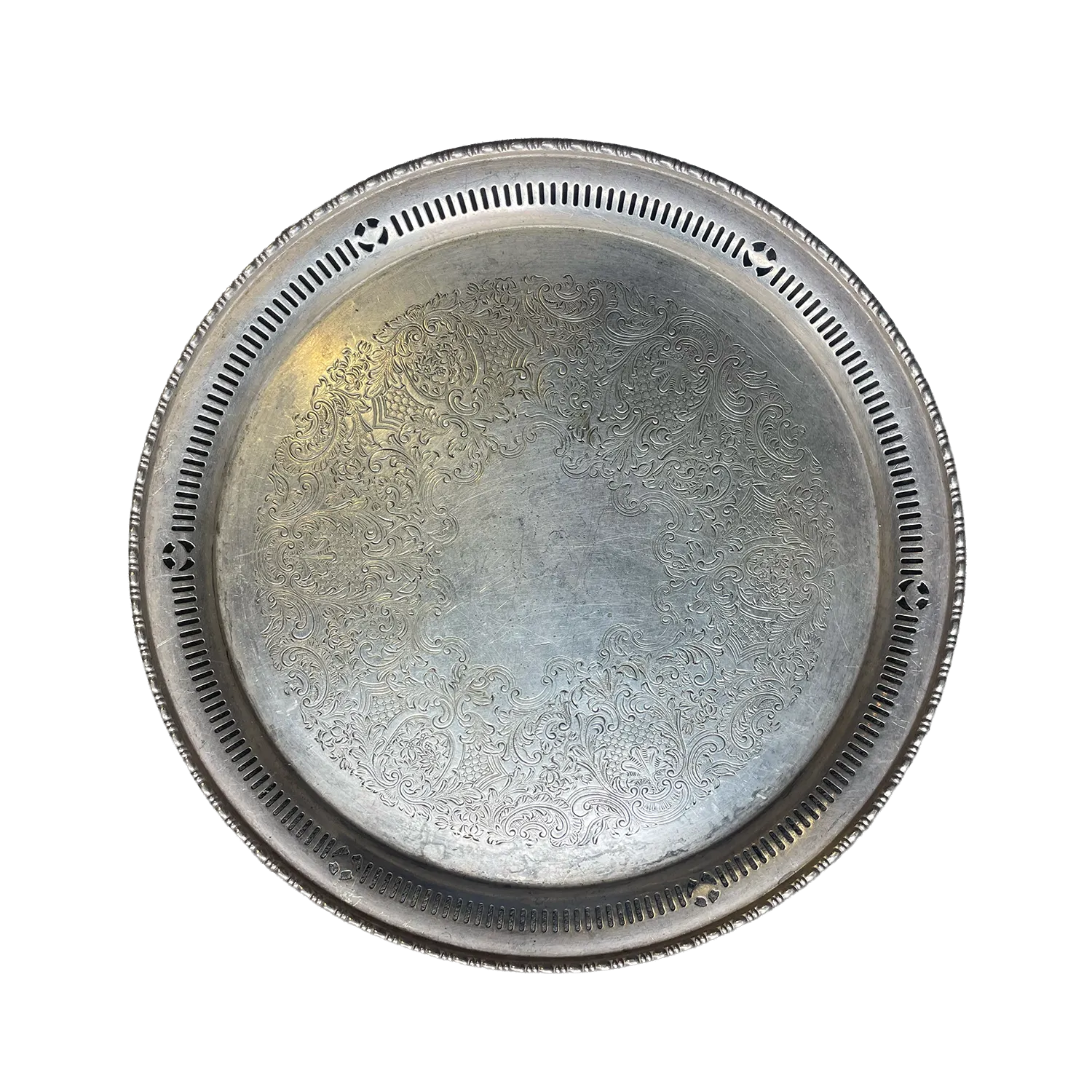 Engraved Silver Tray