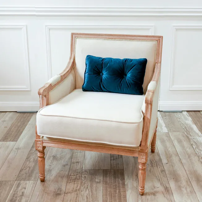 Cushion - Velvet Blue Small Rectangle