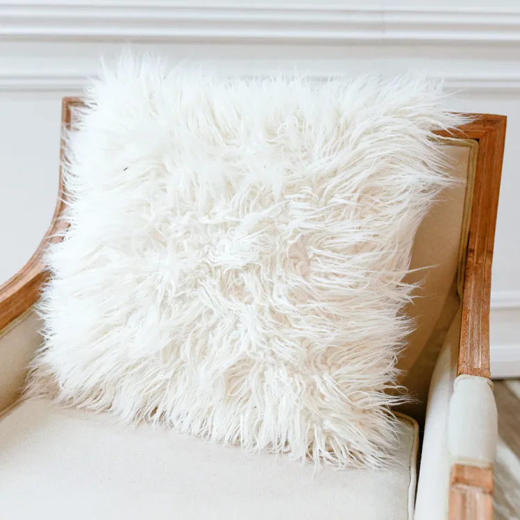 Cushion - Fur - White