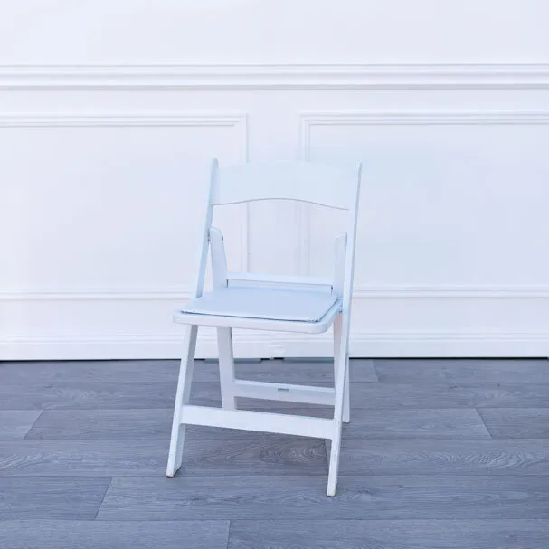White Resin Folding Chair