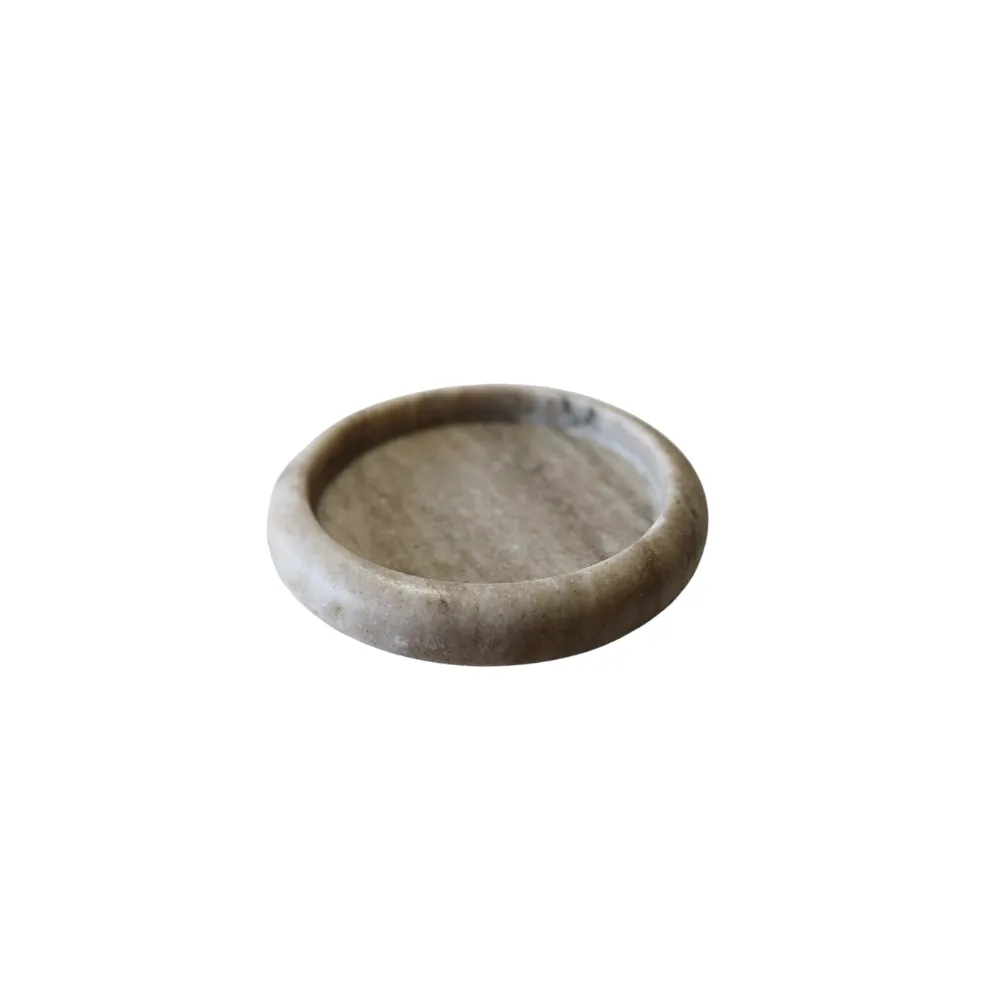Stone Candle Plate - Beige