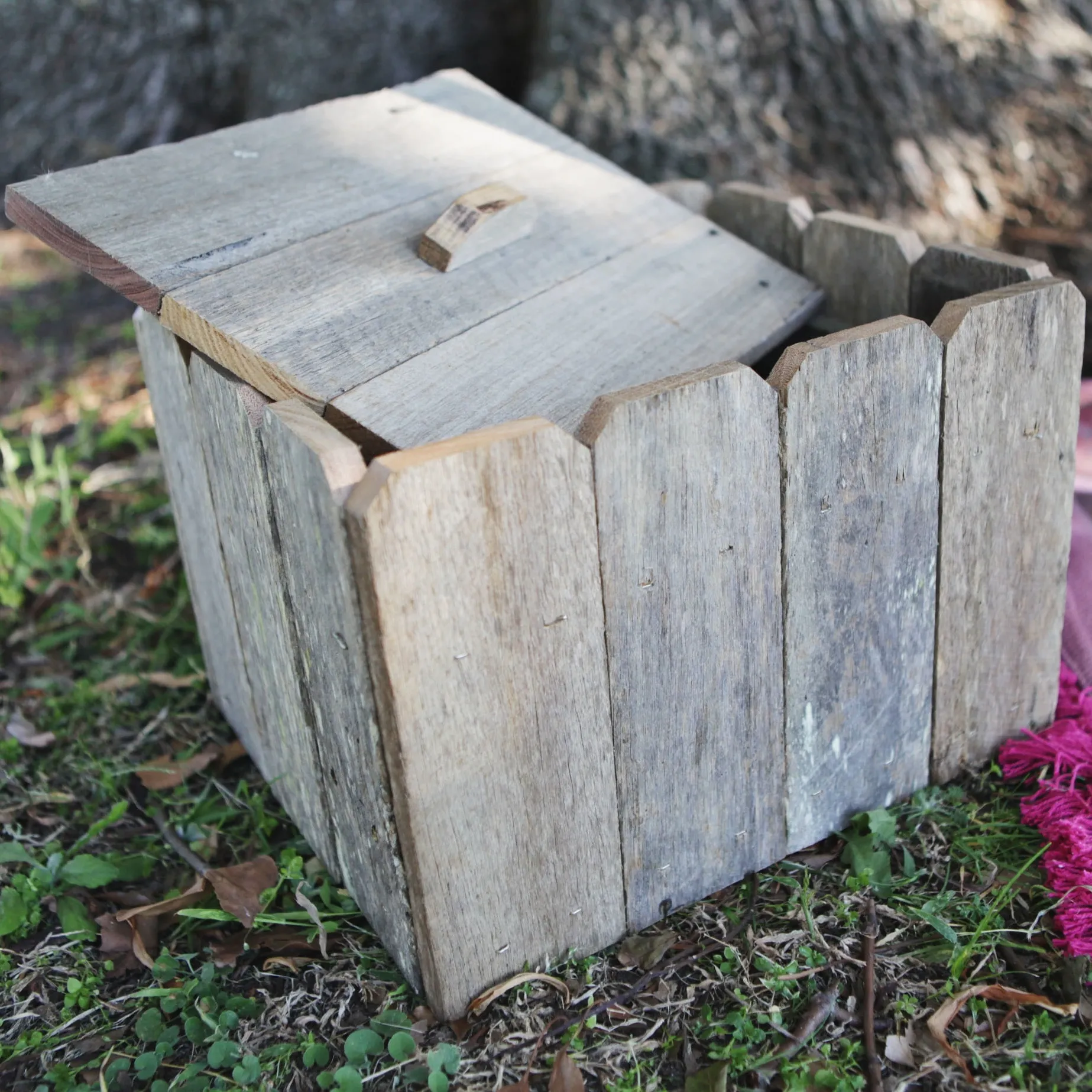 Wishing well - recycled hardwood