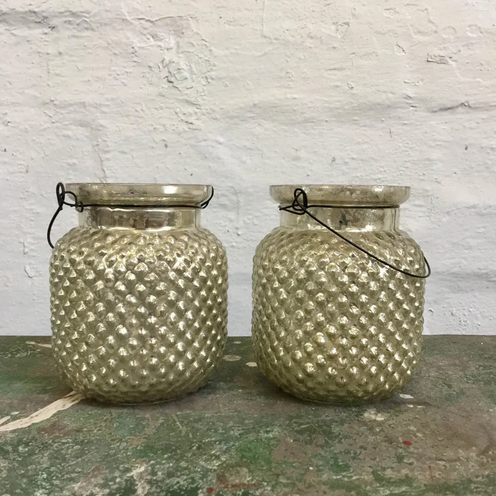 Lantern – Fenton Mercury glass - small