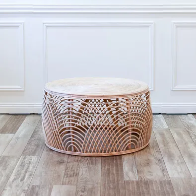 Cane Coffee Table - Whitewash