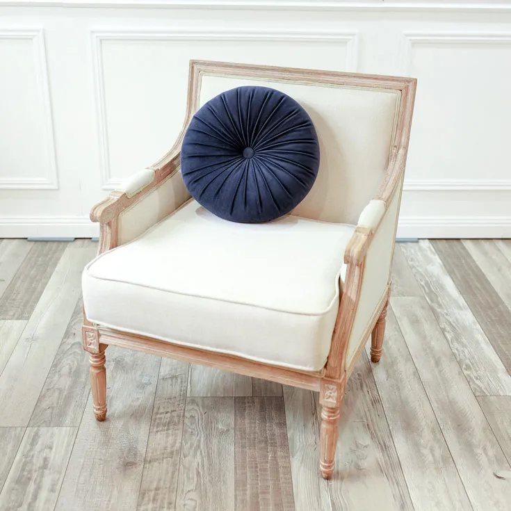 Cushion - Velvet - Blue Round