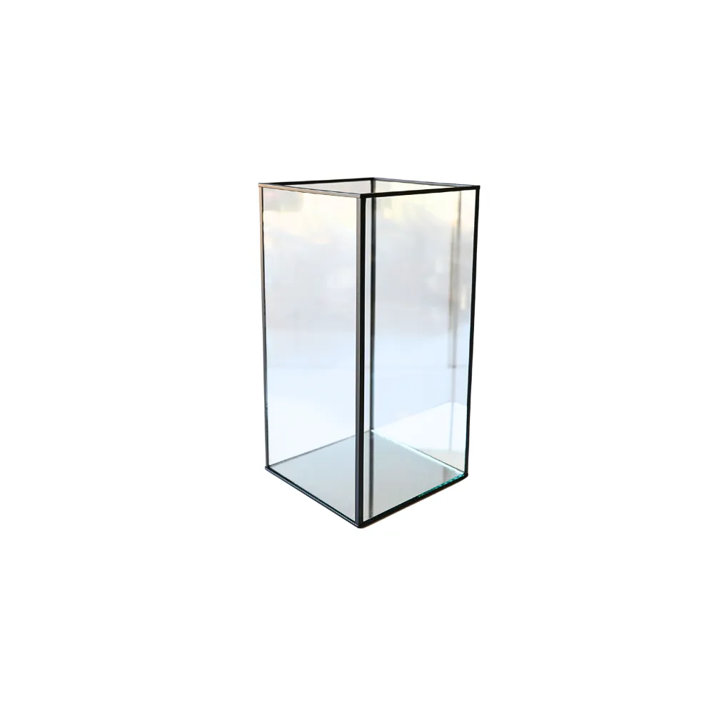 Lantern - glass and black - Ex-Large
