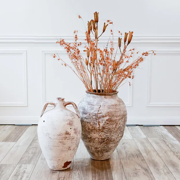 Urn - Whitewashed Terracotta