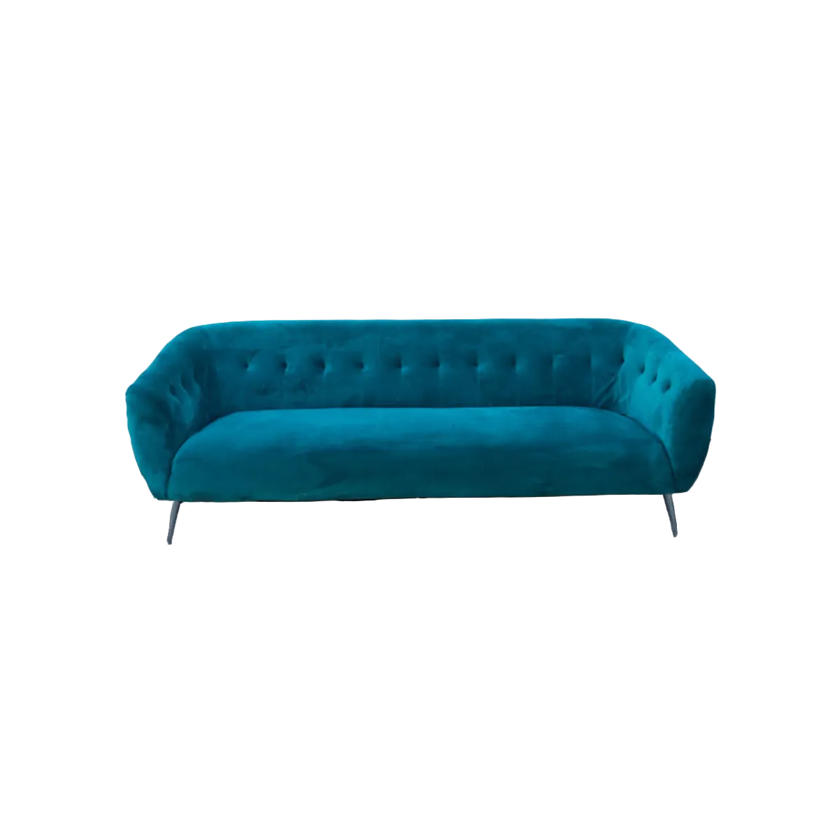 Verdant Teal Velvet Lounge