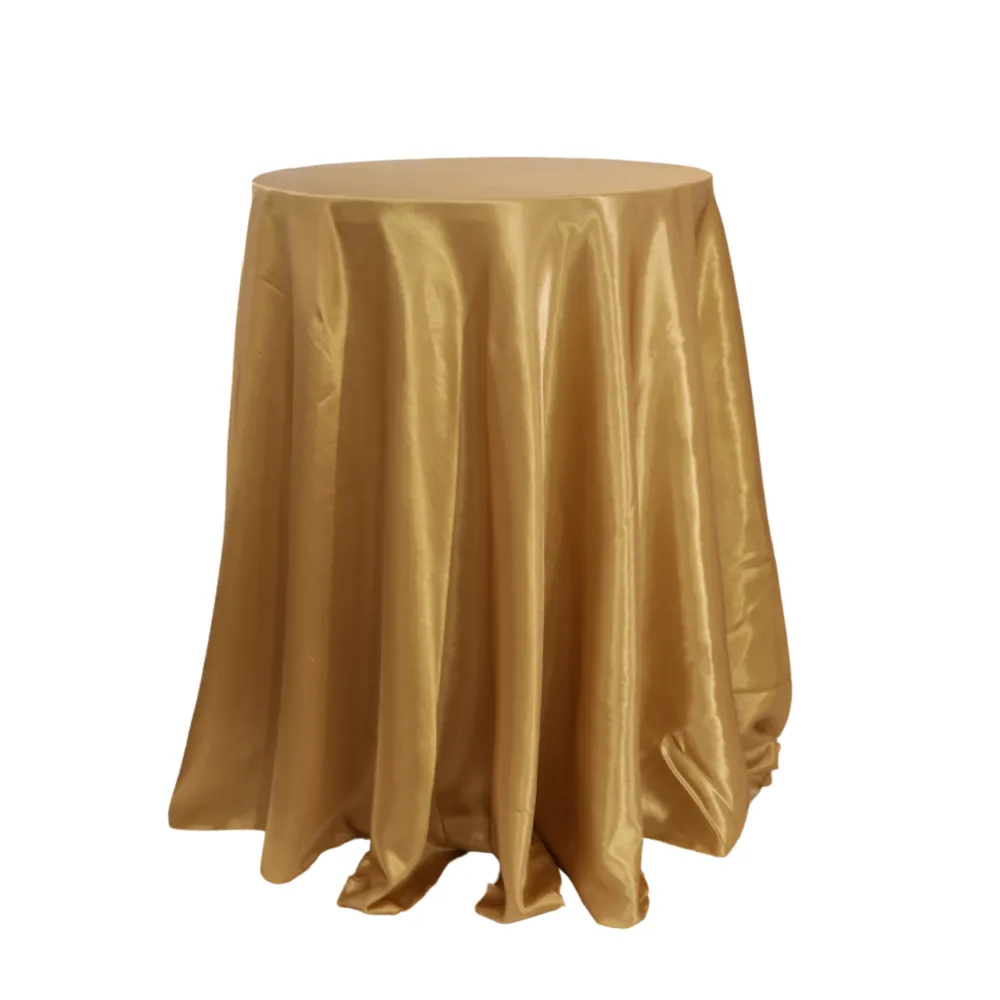 Round Satin Tablecloth - Champagne