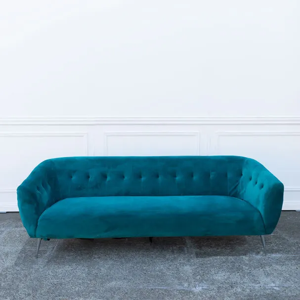 Three Seater Plush Lounge - Teal