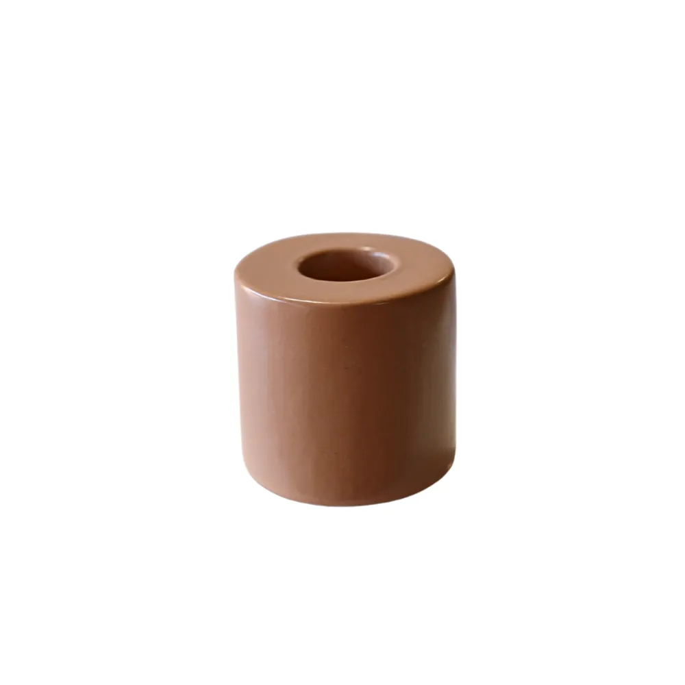 Freya Ceramic Candle Holder - Terracotta
