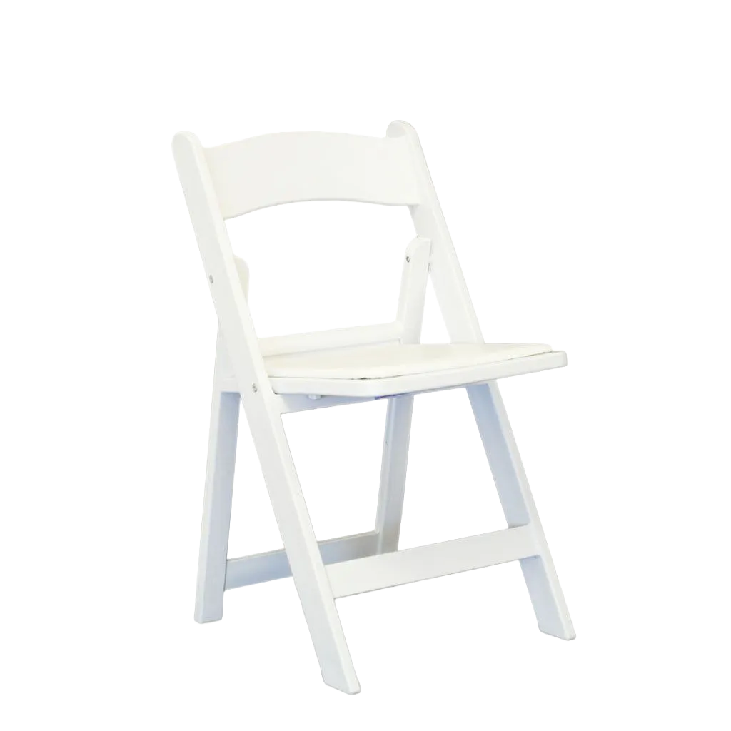 White Resin Folding Chair