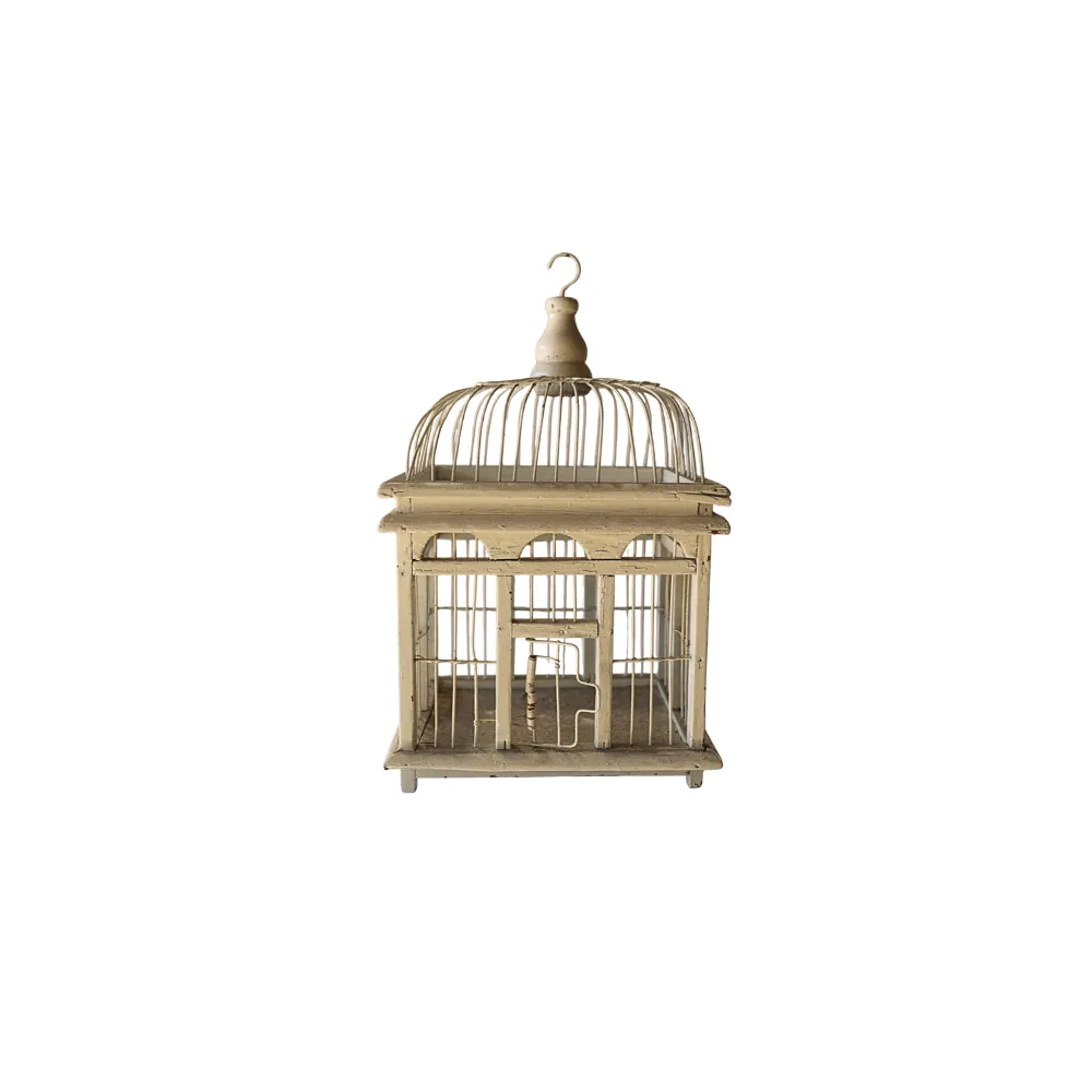 Birdcage - Timber - White - small