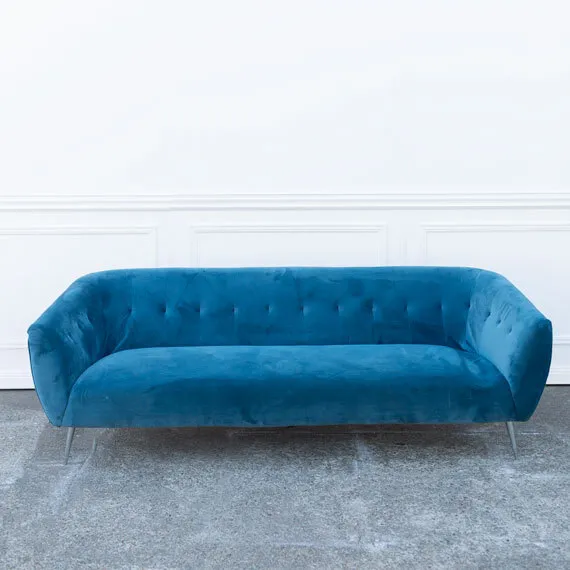 Three Seater Plush Lounge - Navy
