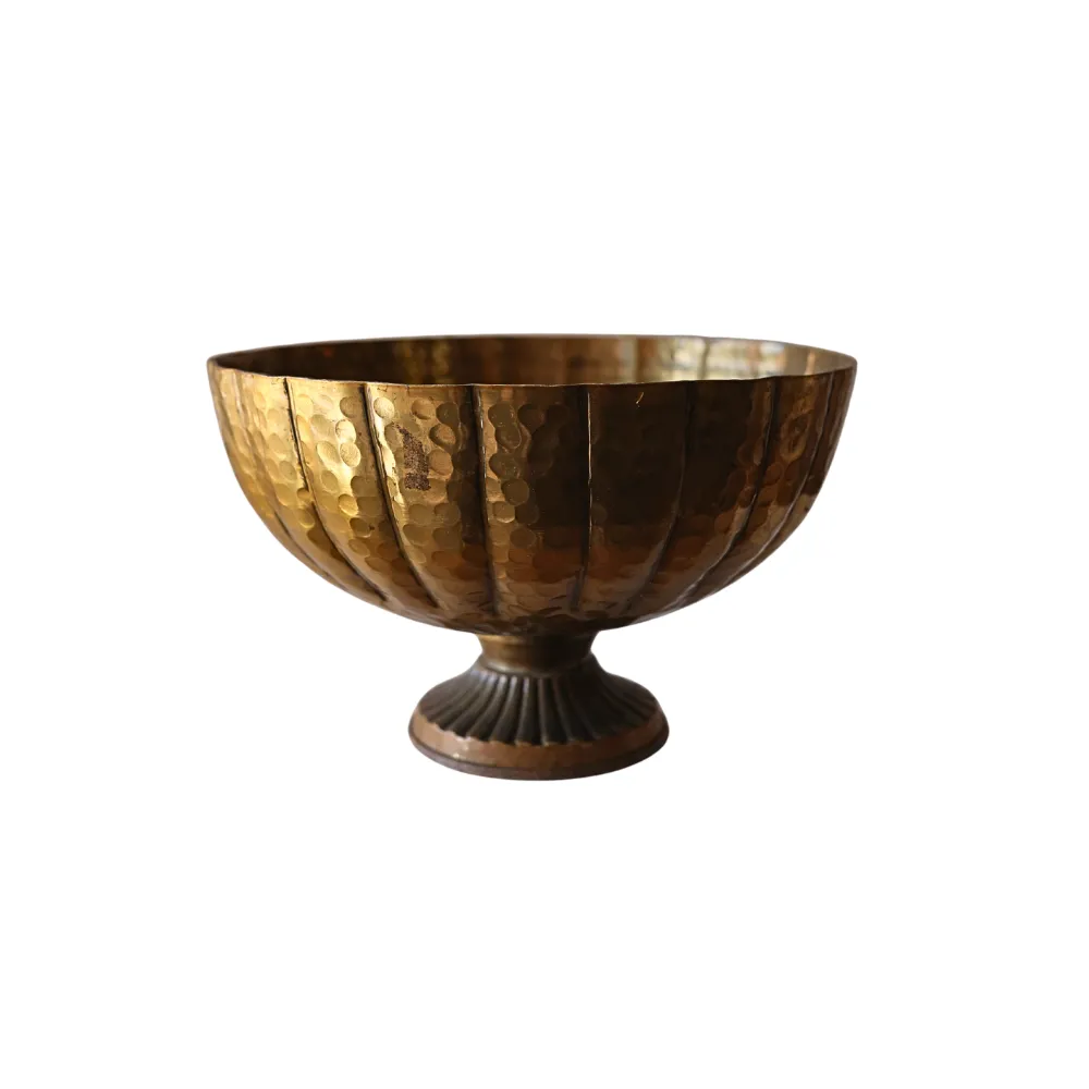 Pedestal Bowl - Brass