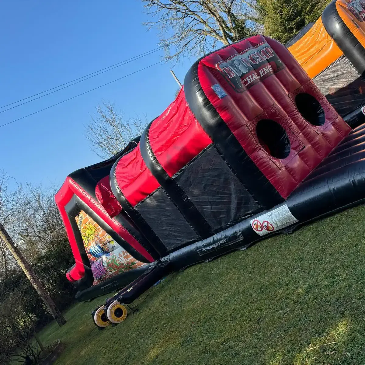 Red Boot Camp Obstacle Course