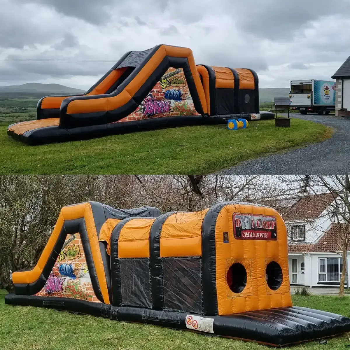 Orange Boot Camp Obstacle Course Castle