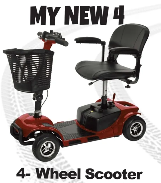 Red Mobility Scooter