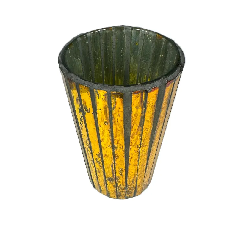 Gold Fluted Tealight Candle Votives