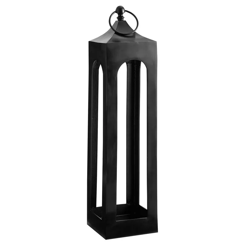 Black Hand Crafted Metal Outdoor Lantern