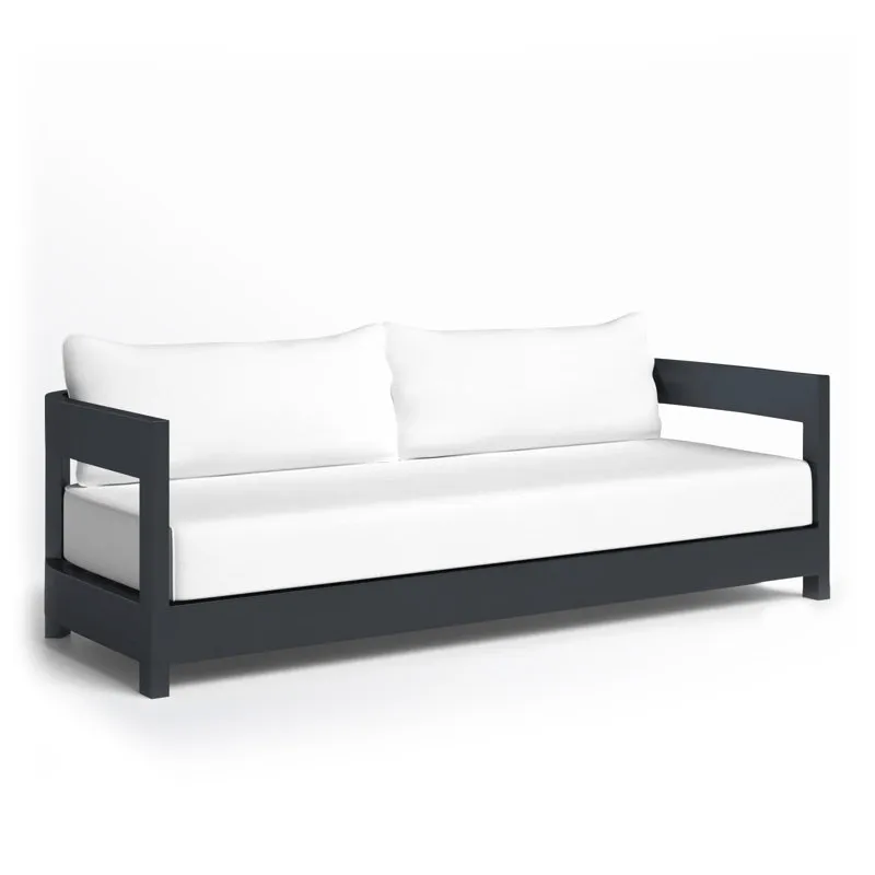 White and Charcoal Outdoor Couch