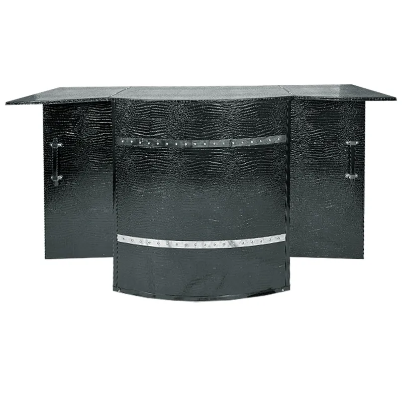 Black Croc Skin Fold Out Bar