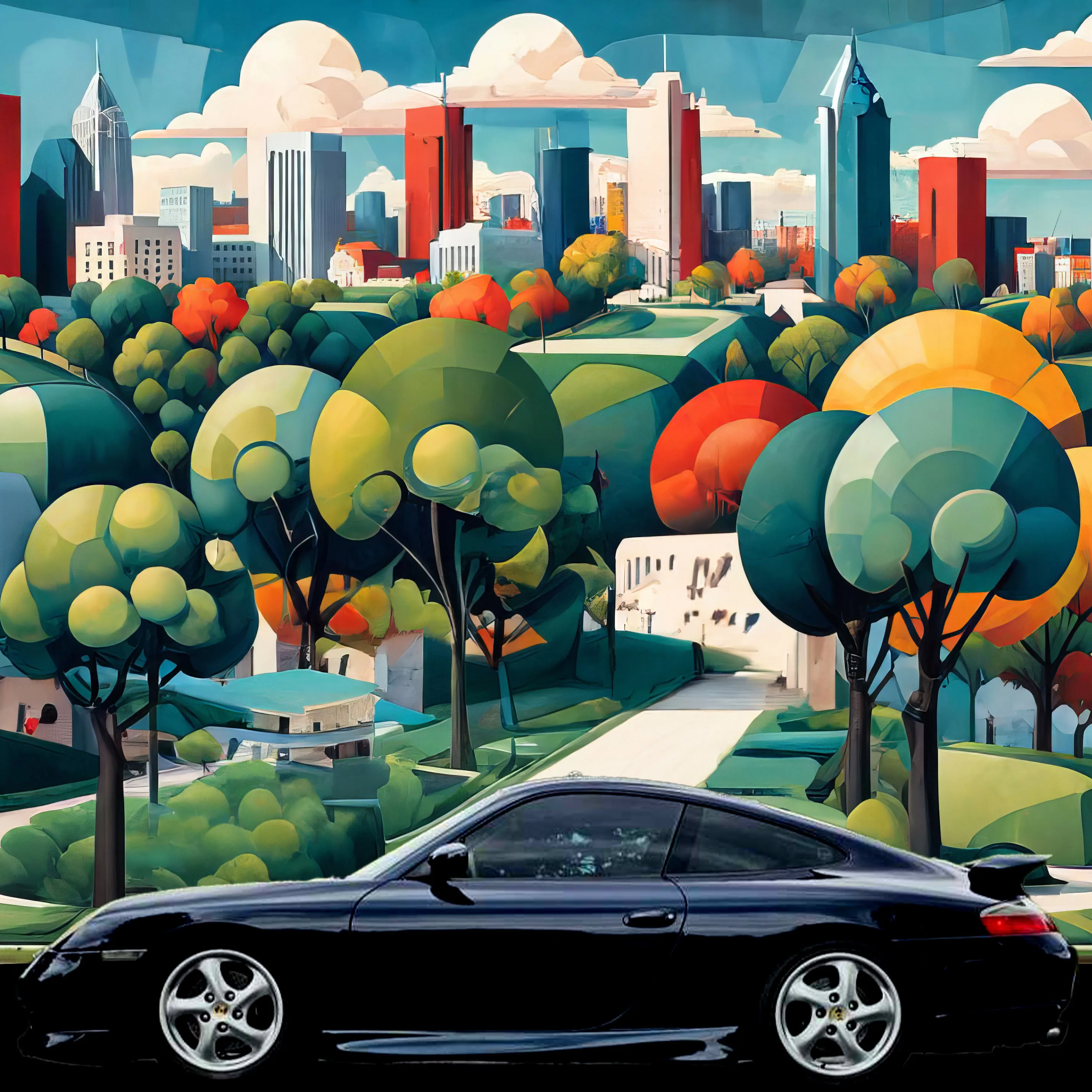 Blue Porsche 911 C2 Coupe