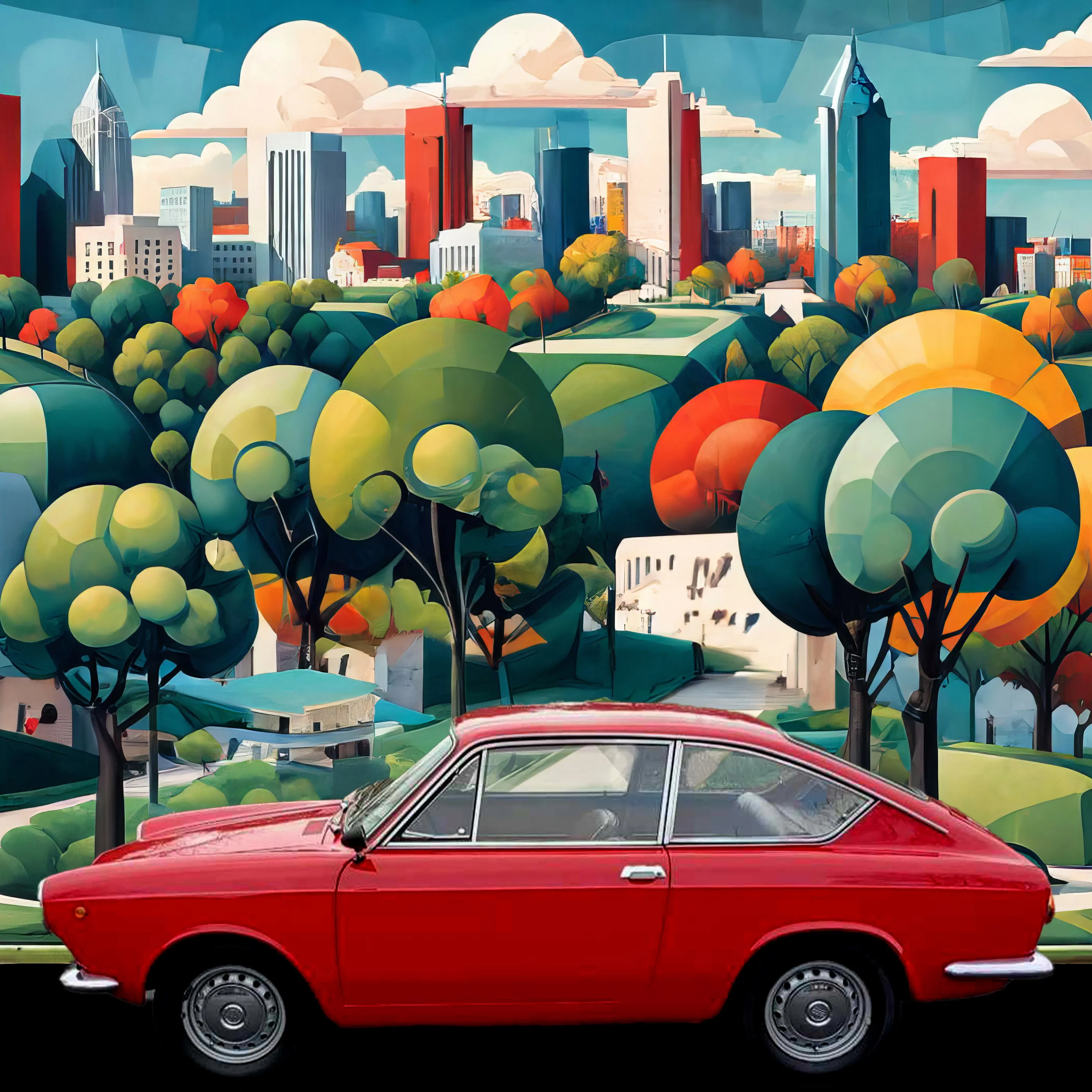Red Fiat 850