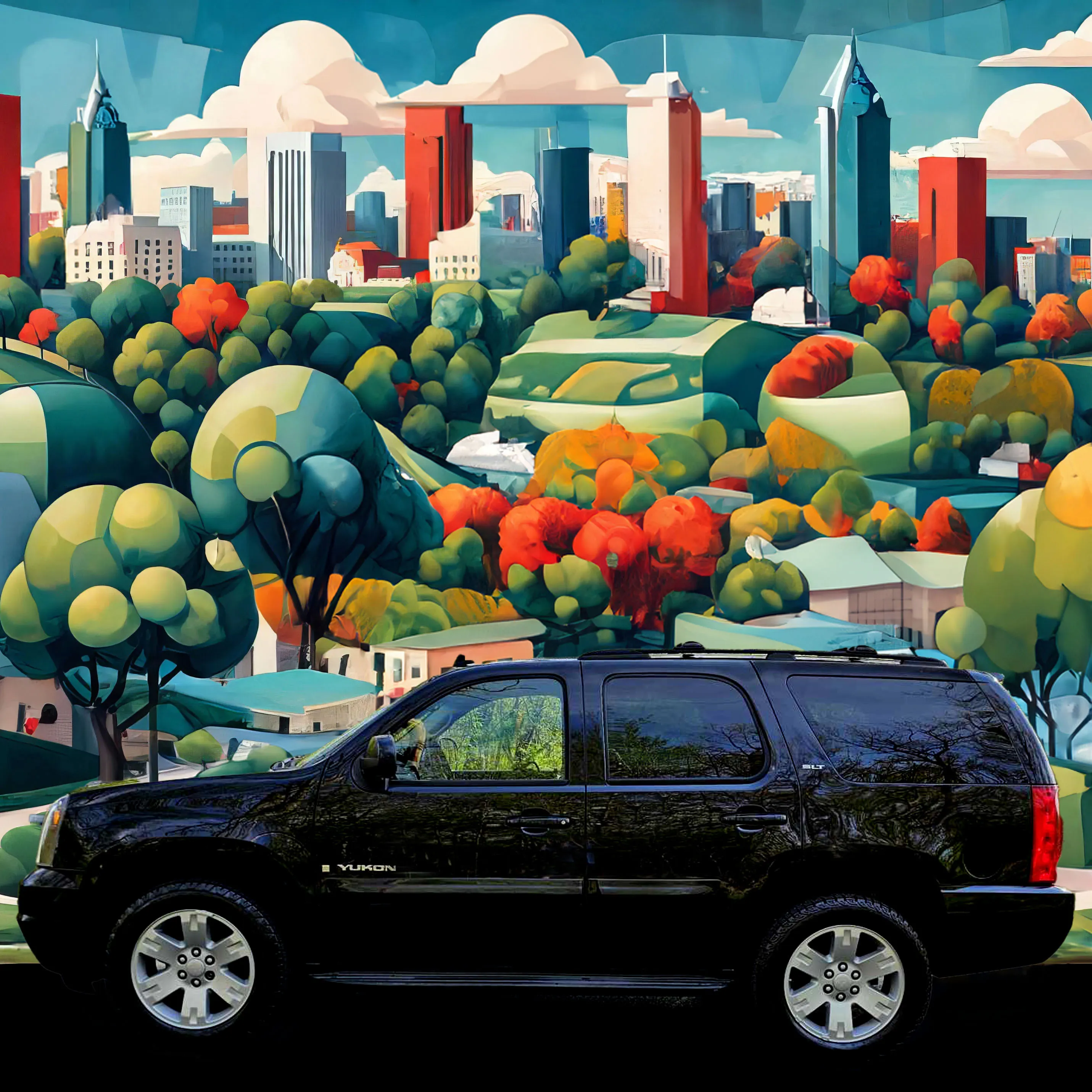 Black Yukon Denali SUV 