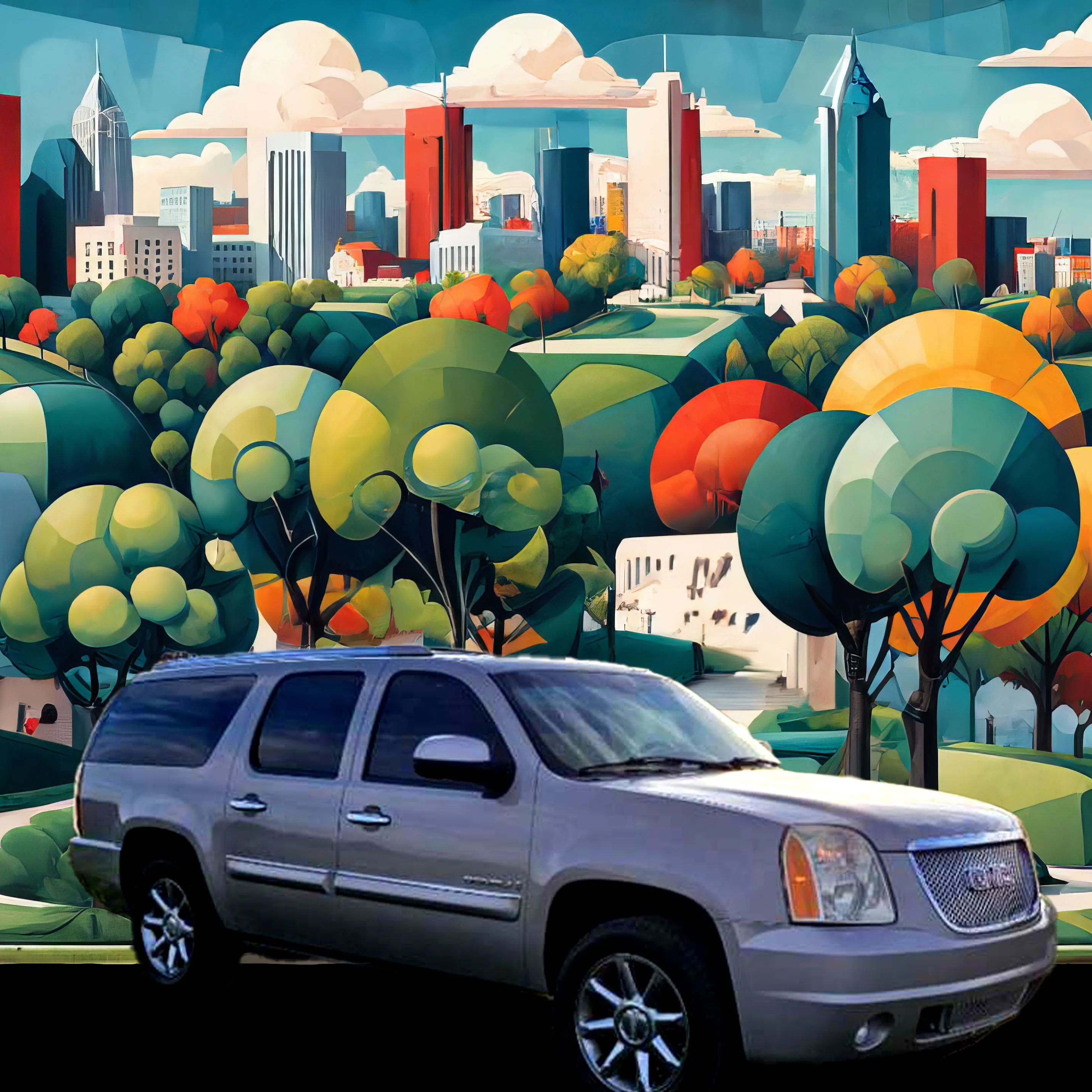 Silver Yukon Denali XL