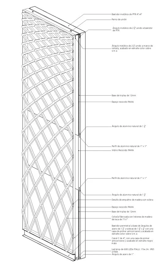 Marco bastidor 1 x 1 