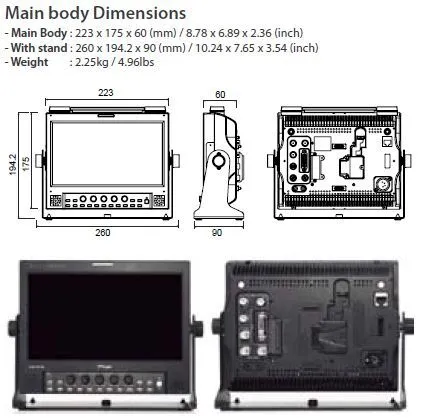 MONITOR TVLOGIC 9 " LVM-091W-M
