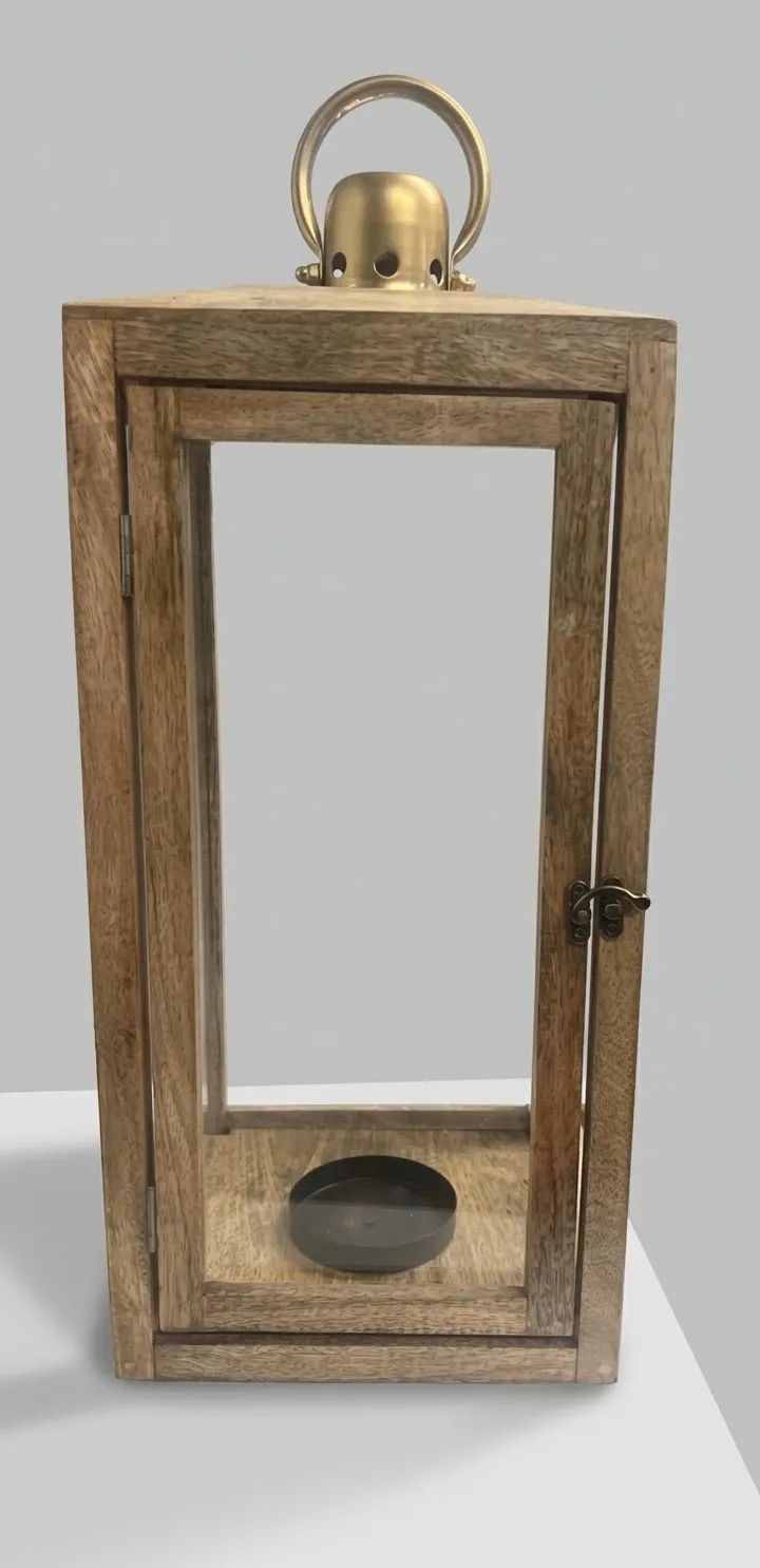 Lantern Wood Glass  Rectangle 