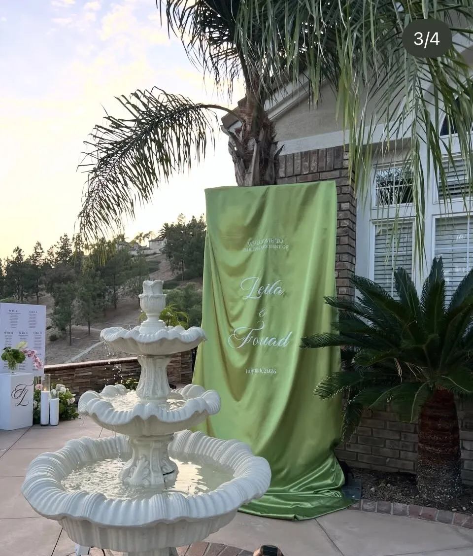Event Sign Green Fabric