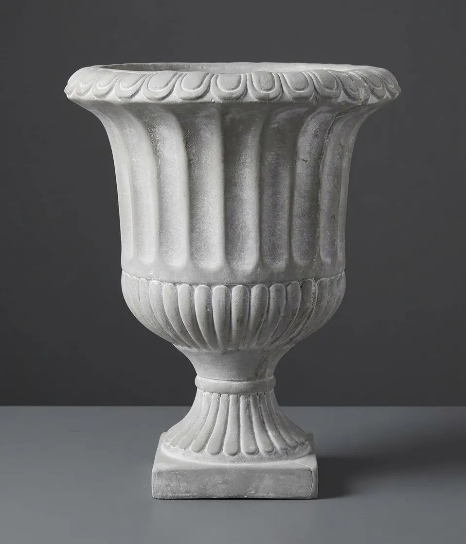 Antiq Stone Flower Vase 11 "