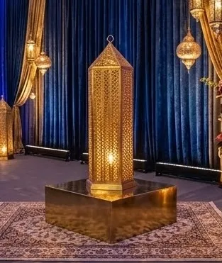 Lantern Moroccan Gold Filigree