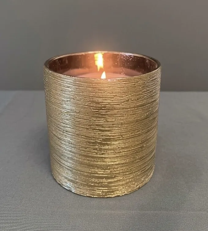 Sand Candle Gold Glass